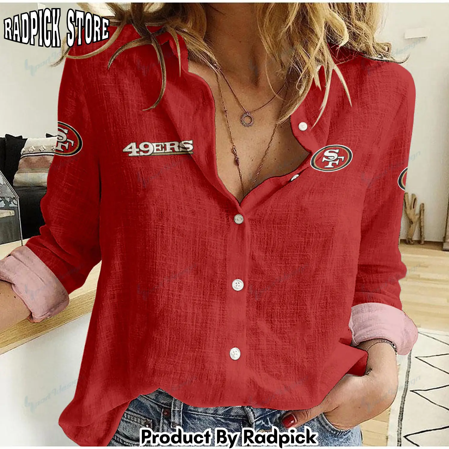 Radpick san francisco 49ers woman shirt b rp662179
